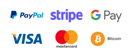 Hosting company payment methods logo